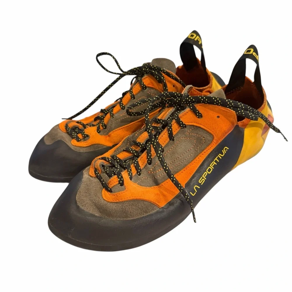 La Sportiva Orange and Black Climbing Shoes - Picture 2 of 9